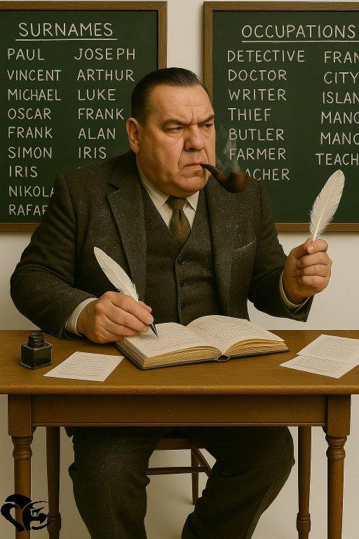 L’auteur travaille sur la création de personnages et de métiers pour ses récits | The author works on creating characters and professions for his stories